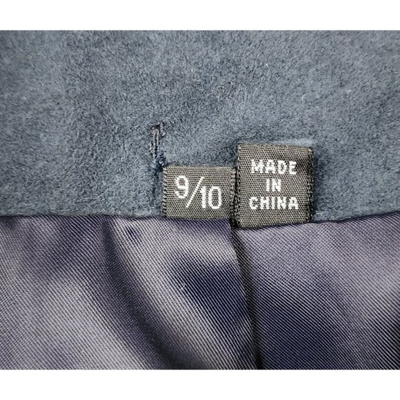 Silverleaf Skirt Womens Size 9/10 Black Suede Leather Lace Up Retro Mini Vintage - Picture 9 of 11